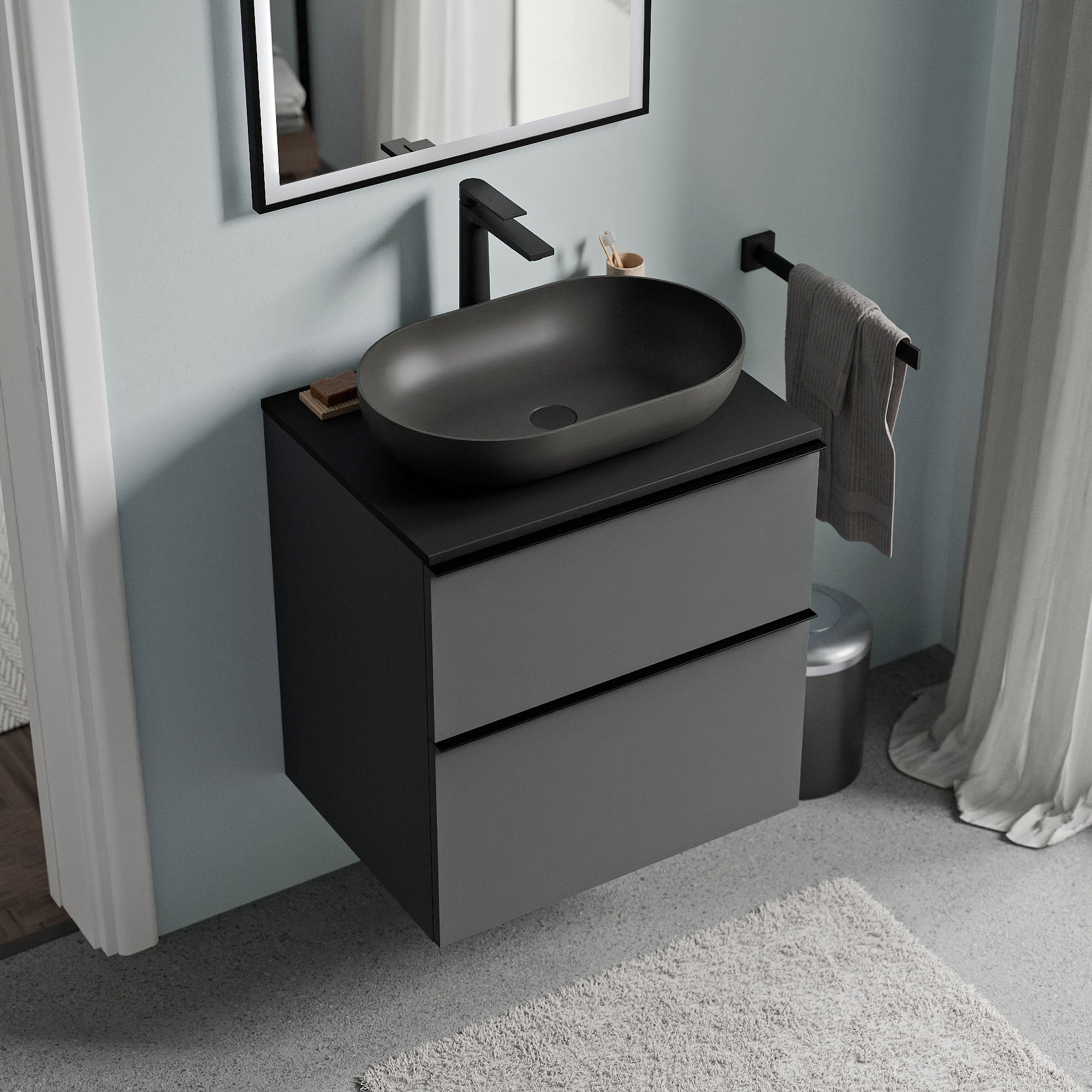 Meuble salle de bain LAVOA 60 cm