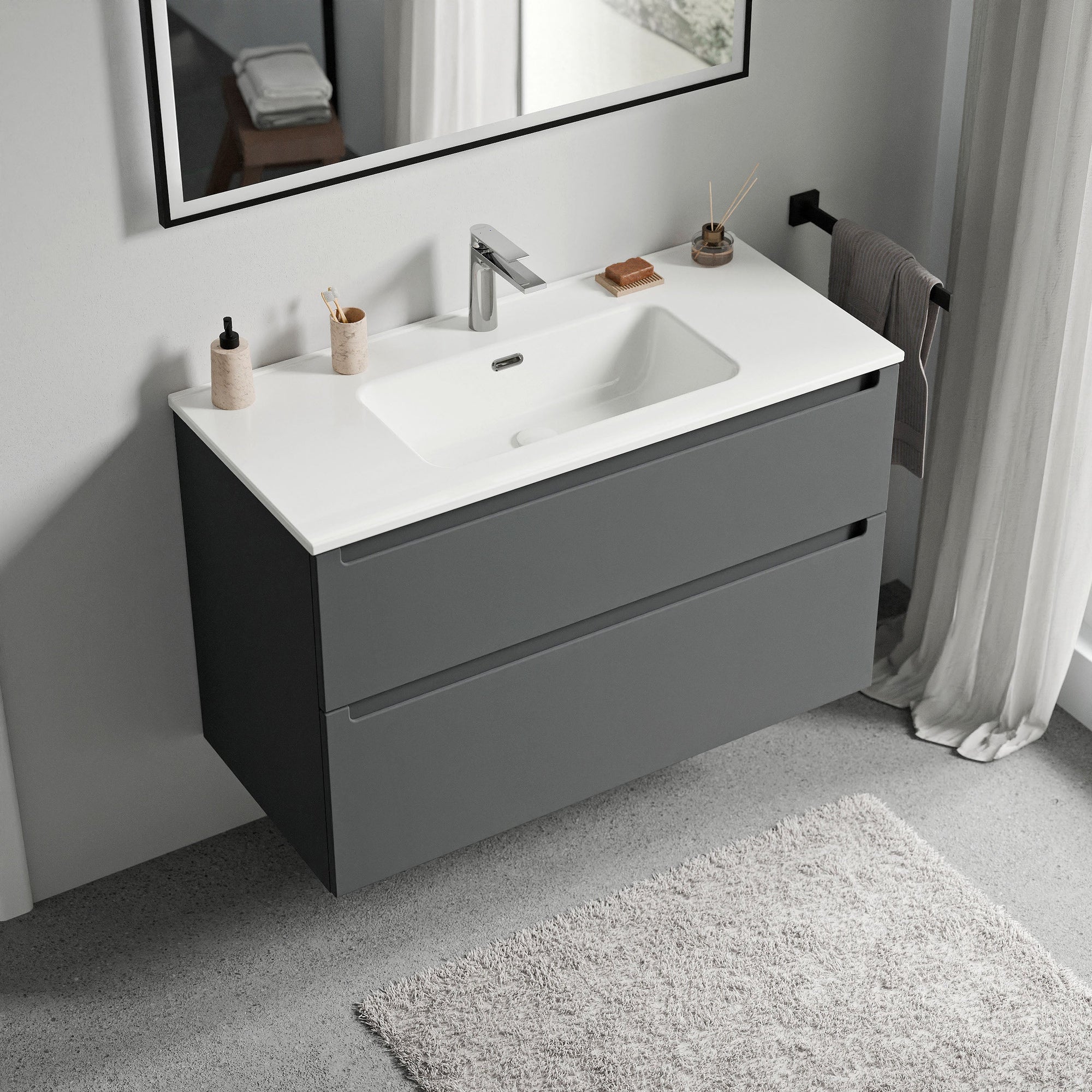Ensemble de meubles de salle de bain VIREO 80 cm avec lavabo
