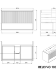 Meuble salle de bain BELDIVO 100 cm