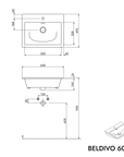 Meuble salle de bain BELDIVO 60 cm