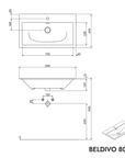 Ensemble meubles salle de bain BELDIVO 80 cm