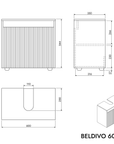 Meuble sous-lavabo BELDIVO 60 cm