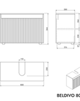 Meuble sous-vasque BELDIVO 80 cm