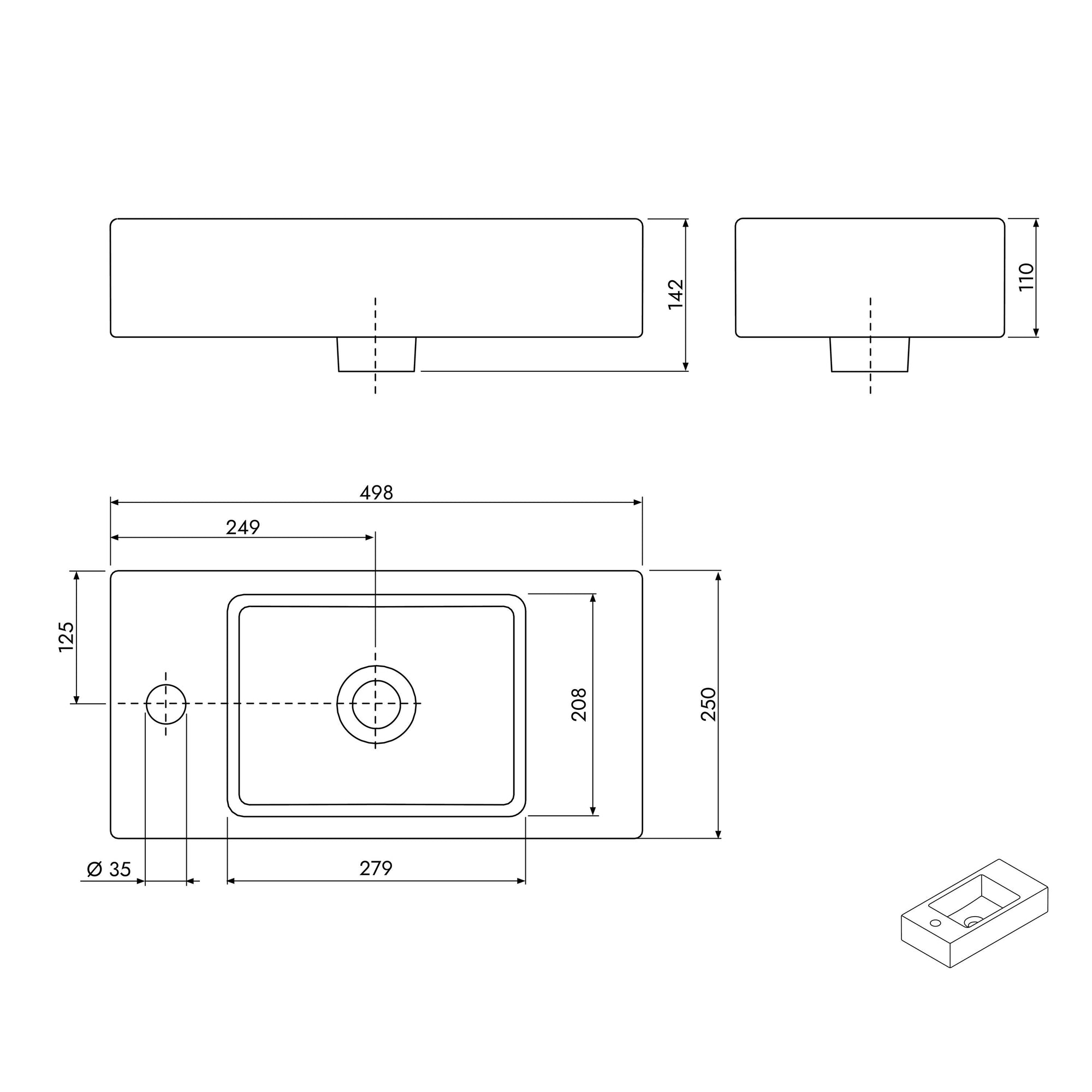 Meuble salle de bain BELDIVO 50 cm