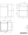 Meuble salle de bain COMPACT 450
