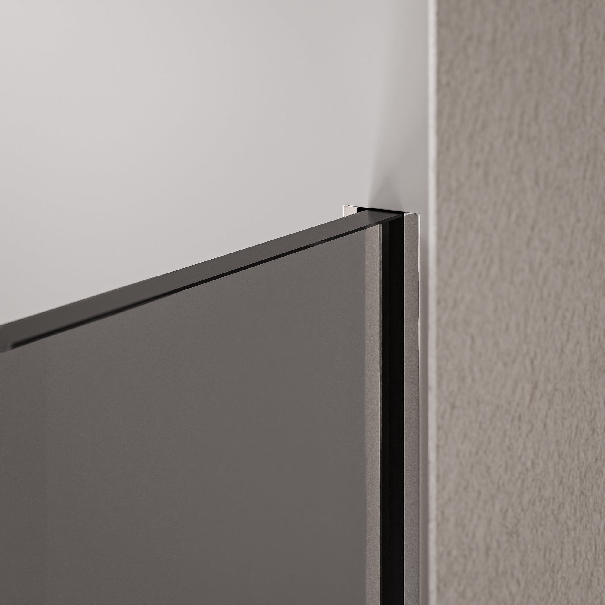 Paroi de douche à l'italienne EX102 - Verre nano 10 mm gris fumé