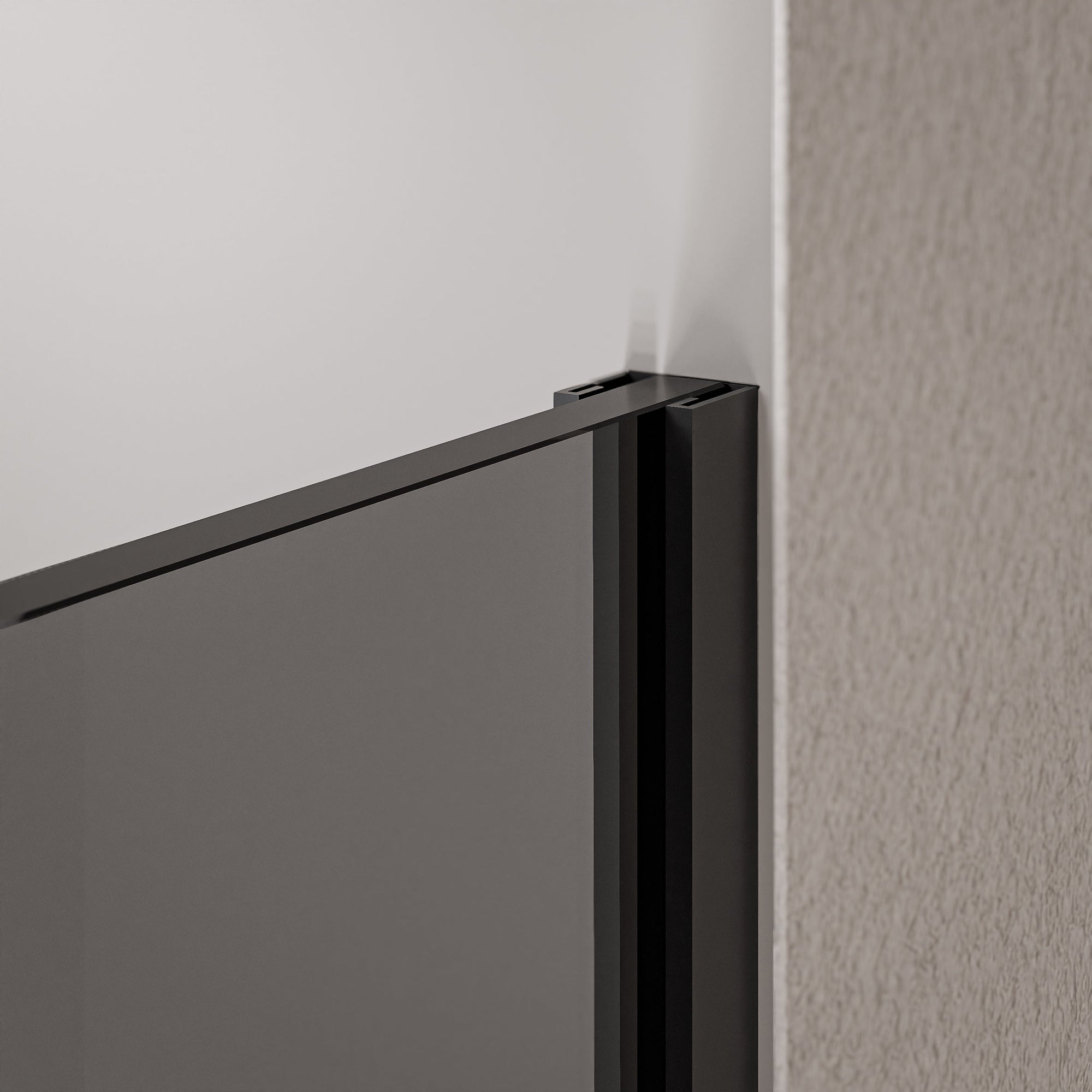 Paroi de douche à l'italienne EX102 - Verre nano 10 mm gris fumé