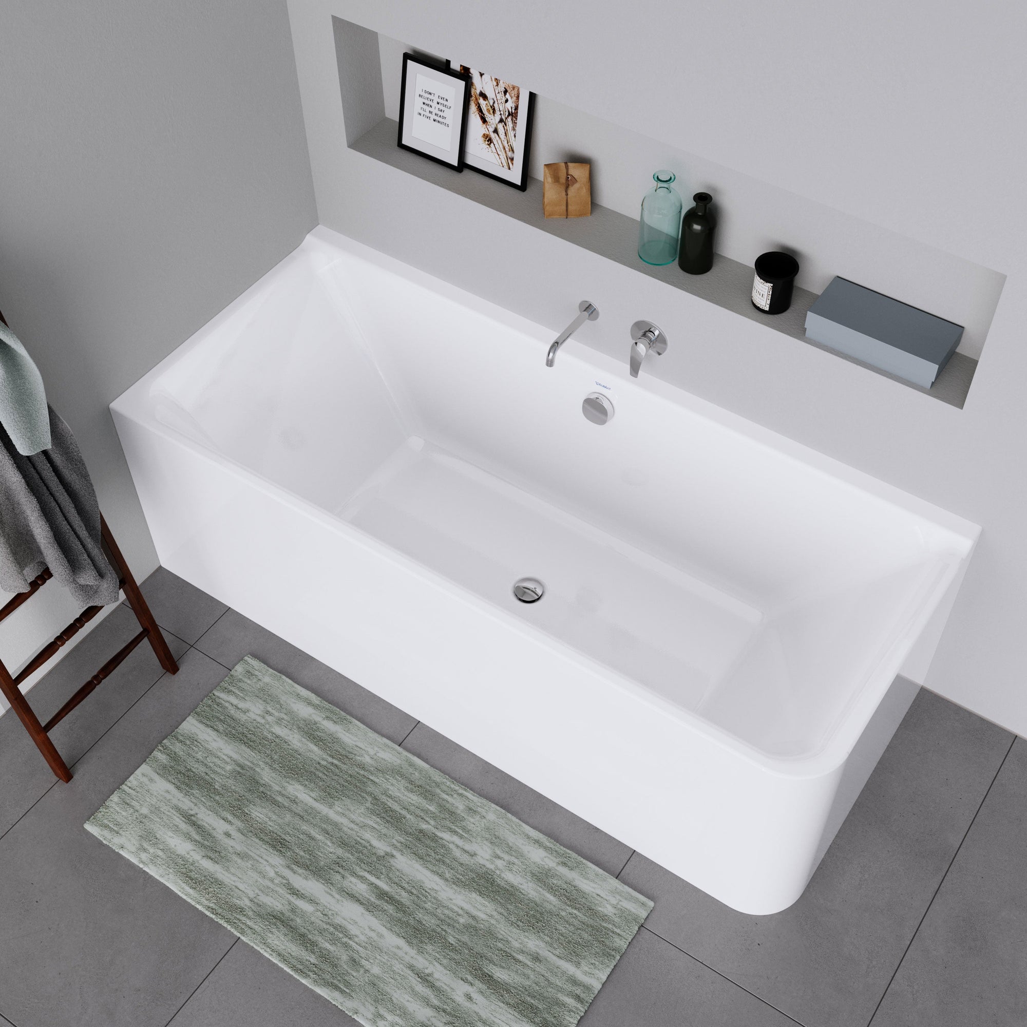 Duravit baignoire d'angle semi-îlot P3