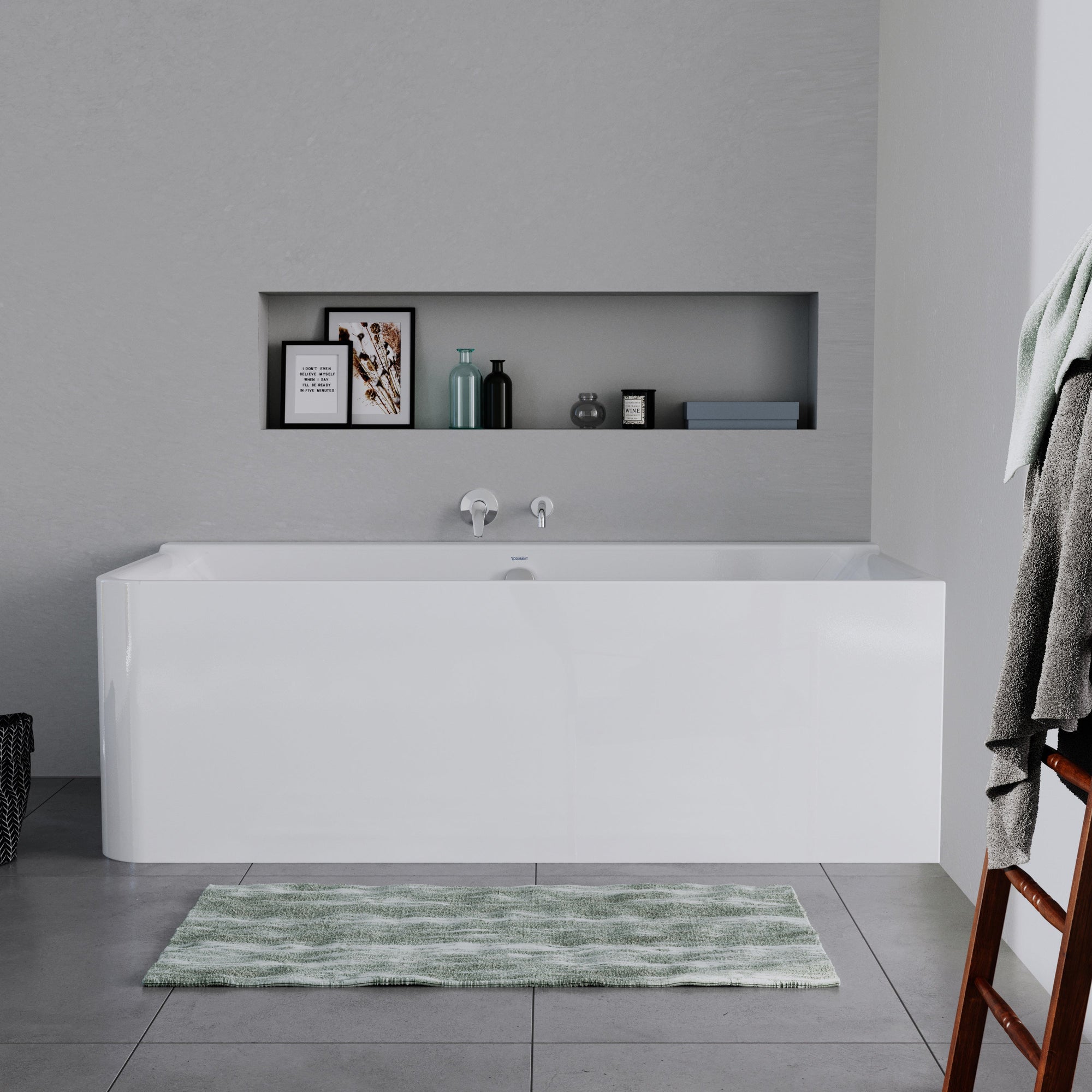 Duravit baignoire d'angle semi-îlot P3
