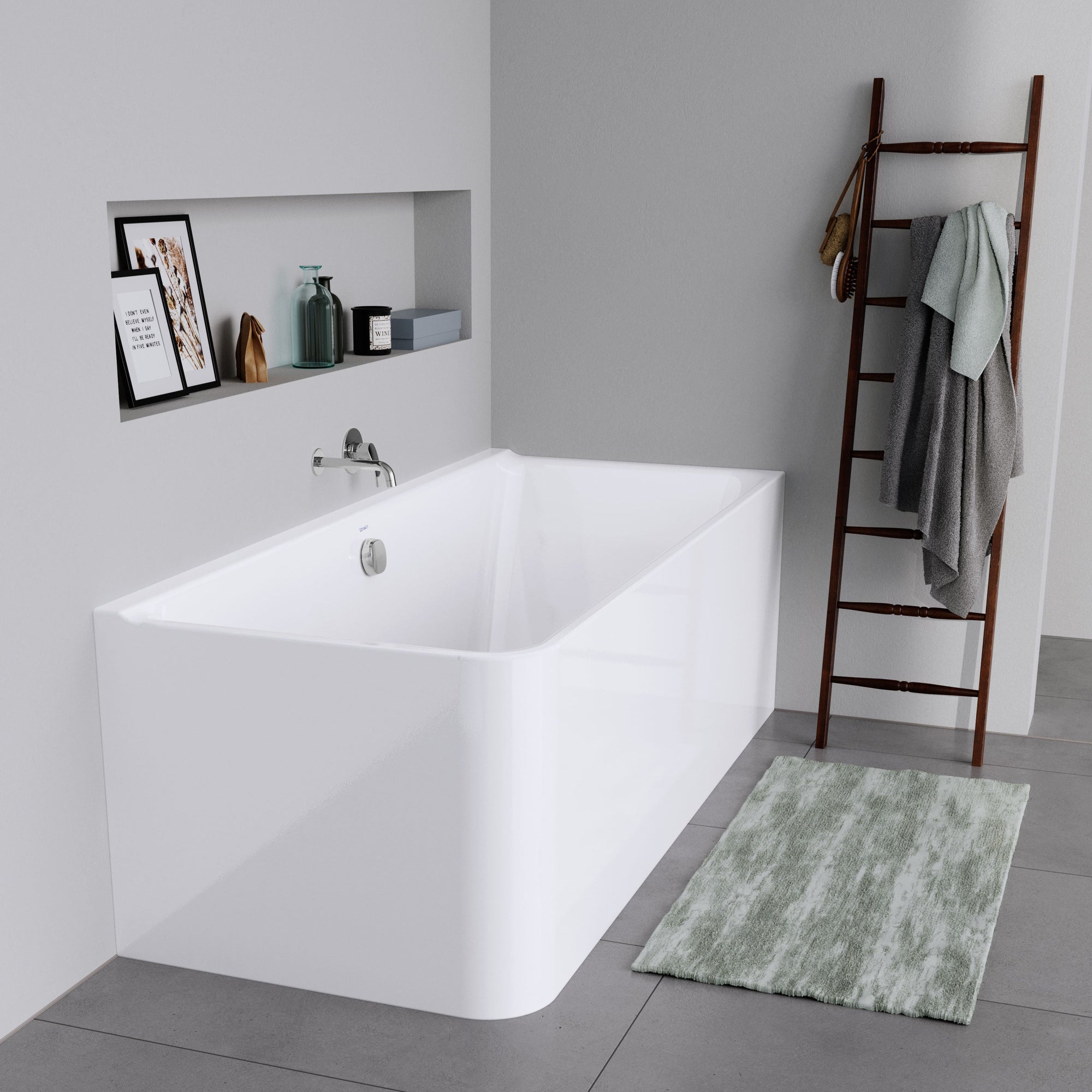 Duravit baignoire d'angle semi-îlot P3