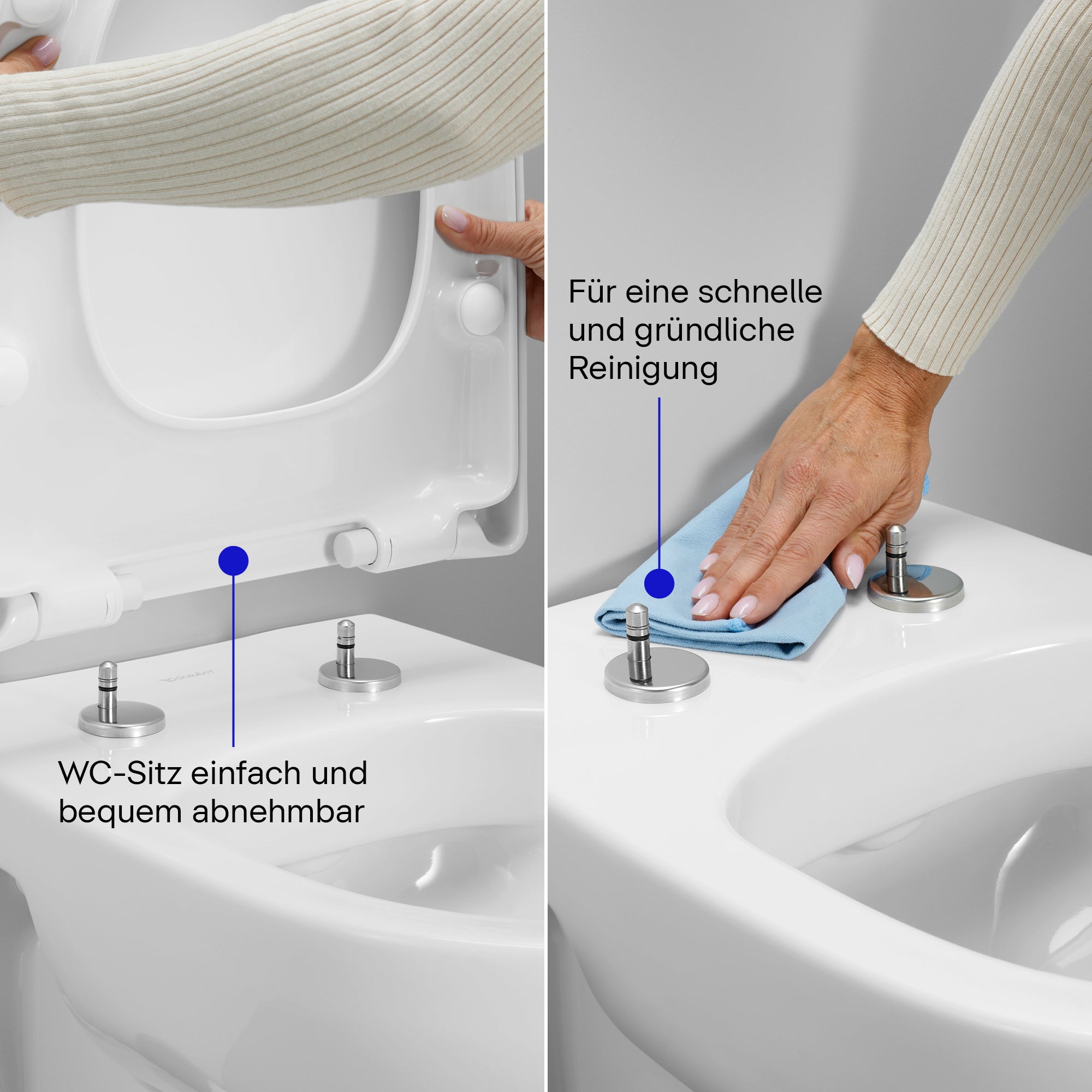 Siège de WC Duravit Univavo Universal avec abaissement automatique, ovale
