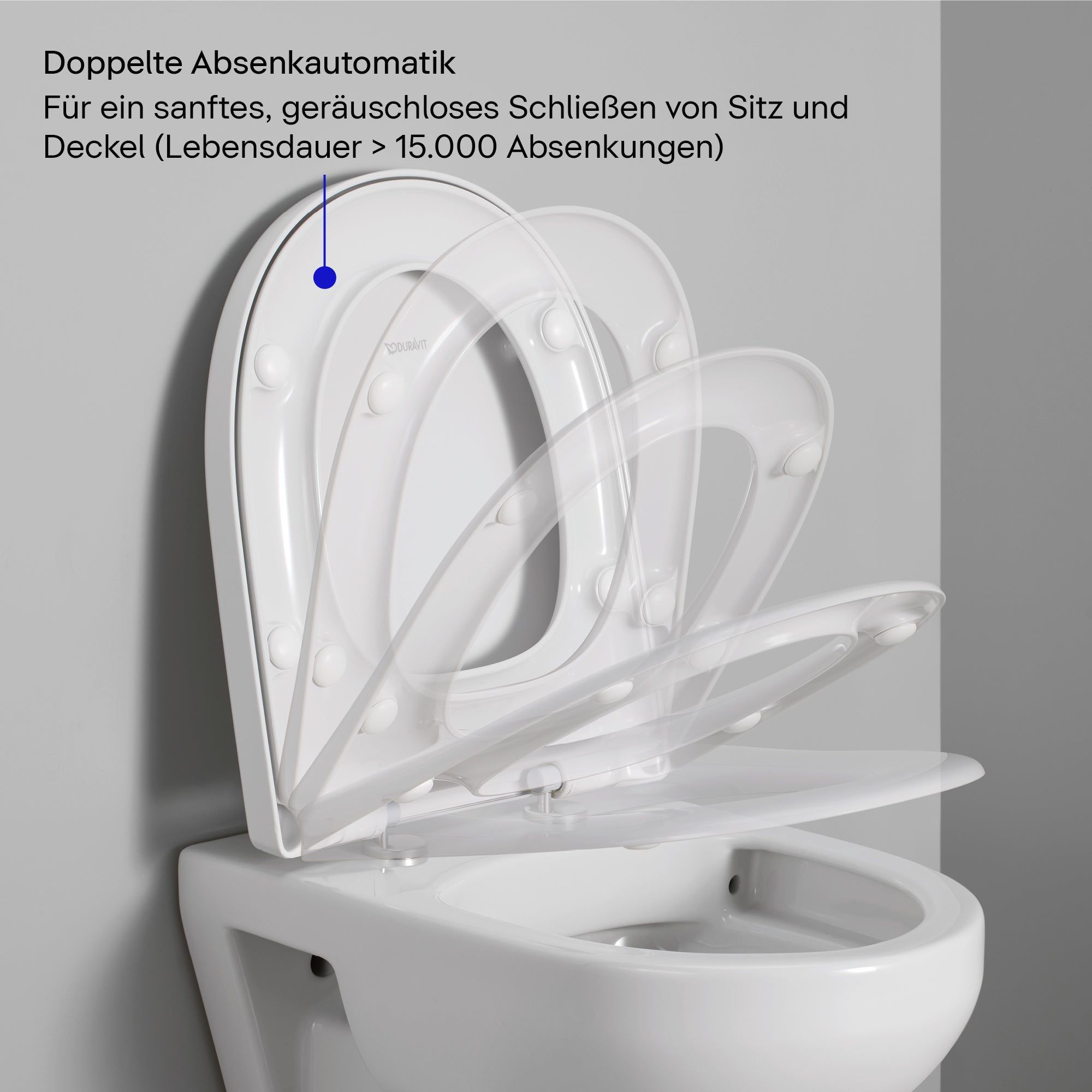 Siège de WC Duravit Univavo Universal avec abaissement automatique, ovale
