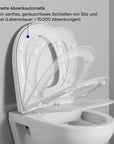 Siège de WC Duravit Univavo Universal avec abaissement automatique, ovale