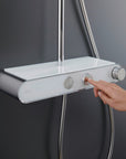 Duravit système de douche avec thermostat et tablette en verre