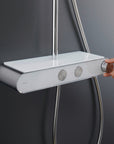 Système de douche Duravit avec thermostat et tablette en verre