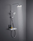 Système de douche Duravit avec thermostat et tablette en verre