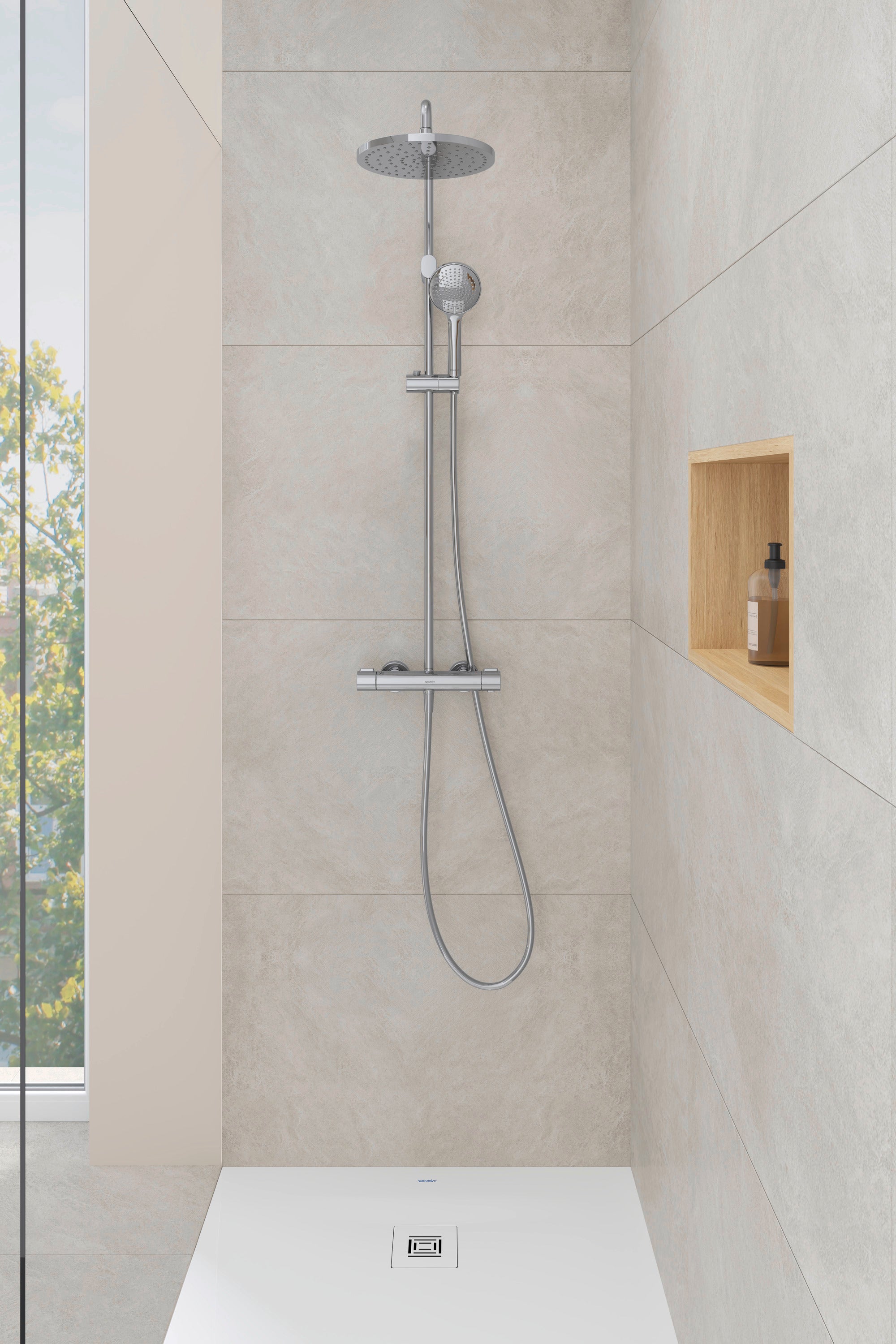 Système de douche Duravit avec thermostat
