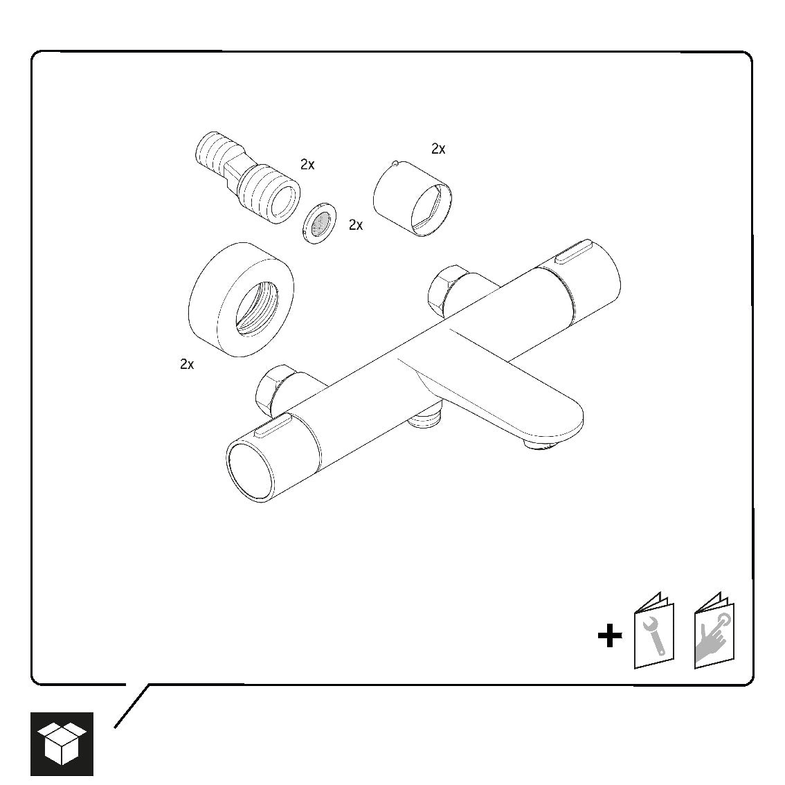 Wave Duravit robinetterie de baignoire avec thermostat
