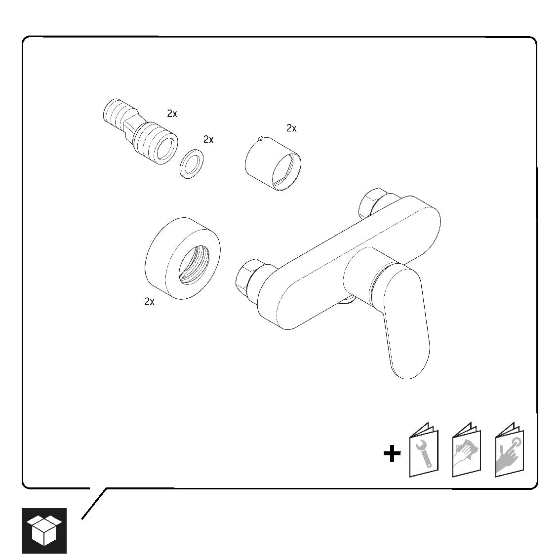 Mitigeur de douche à levier unique Duravit Wave