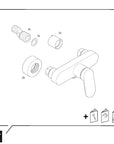 Mitigeur de douche à levier unique Duravit Wave