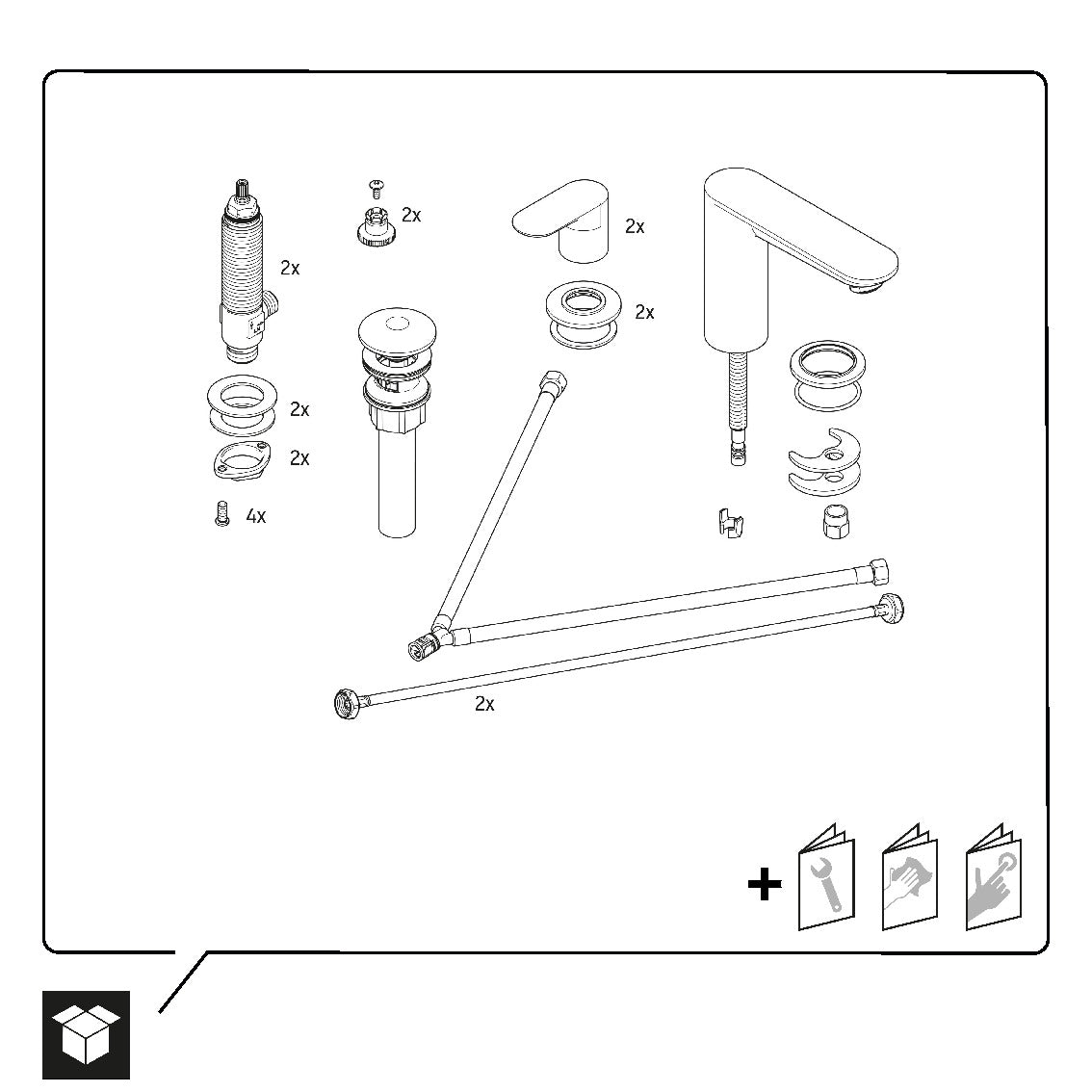 Duravit Wave robinet de lavabo 3 trous