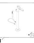 Wave Duravit Mitigeur monocommandé pour bain au sol