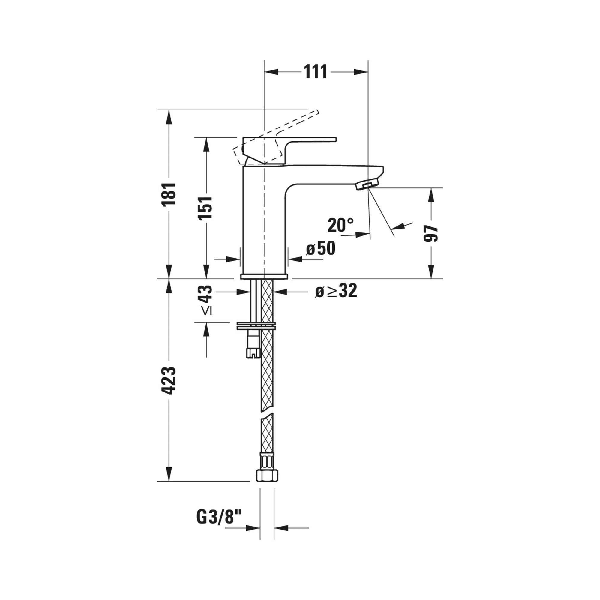 Mitigeur de lavabo Duravit B.3