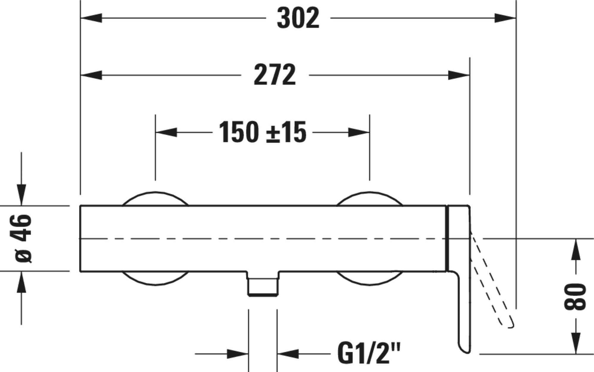 Duravit C.1 mitigeur de douche monocommande apparent