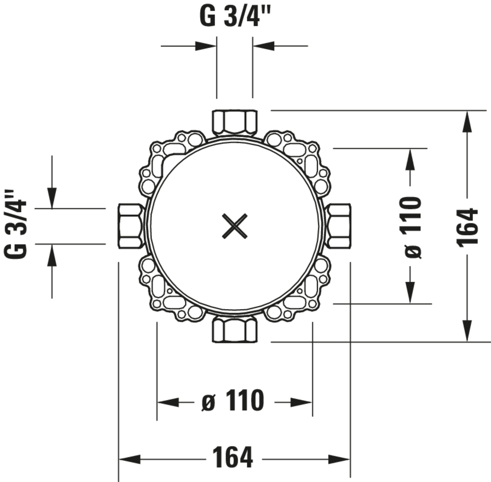 Mitigeur de baignoire Duravit avec thermostat