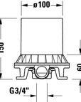 Duravit corps de base pour mélangeur de bain