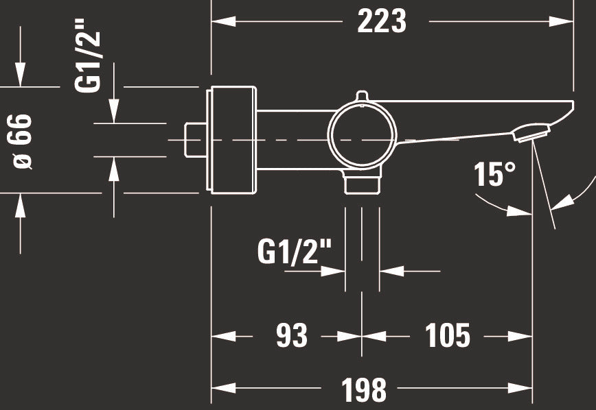Wave Duravit robinetterie de baignoire avec thermostat