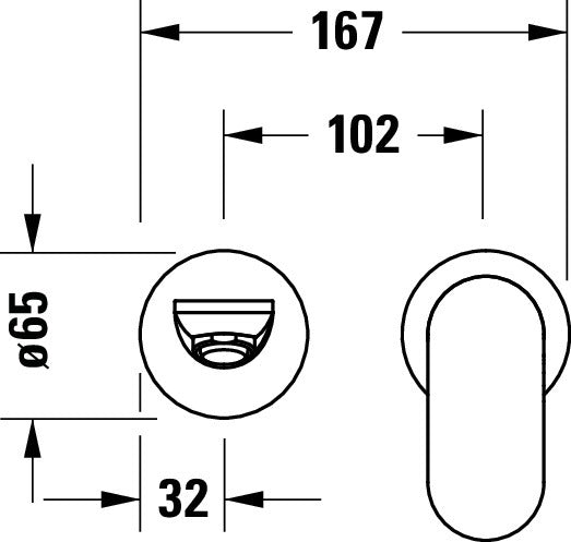 Mitigeur monotrou encastré pour lavabo Duravit Wave