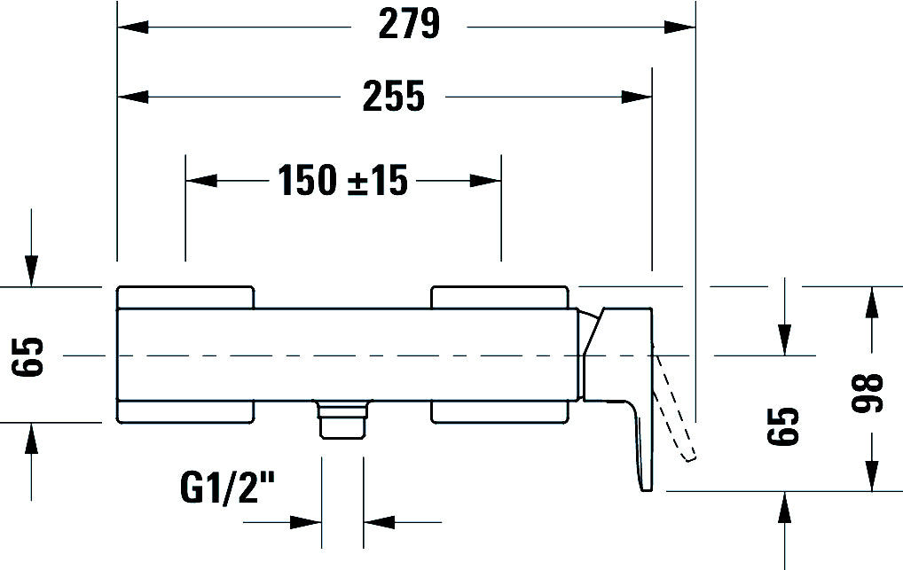 Mitigeur douche à levier unique Duravit Manhattan
