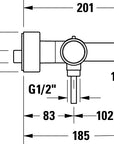 Mitigeur bain-douche apparent Duravit Circle
