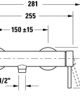 Mitigeur de douche apparent Duravit Circle