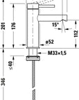 Mitigeur monocommande de lavabo Duravit Circle M