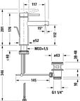 Mitigeur monocommande de lavabo Duravit Circle M