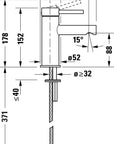 Mitigeur monocommande de lavabo Duravit Circle S