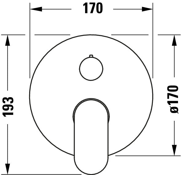 Mitigeur de baignoire monocommande Duravit Wave