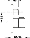 Mitigeur thermostatique Duravit encastré