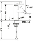 Mitigeur de lavabo monocommande Duravit C.1 S