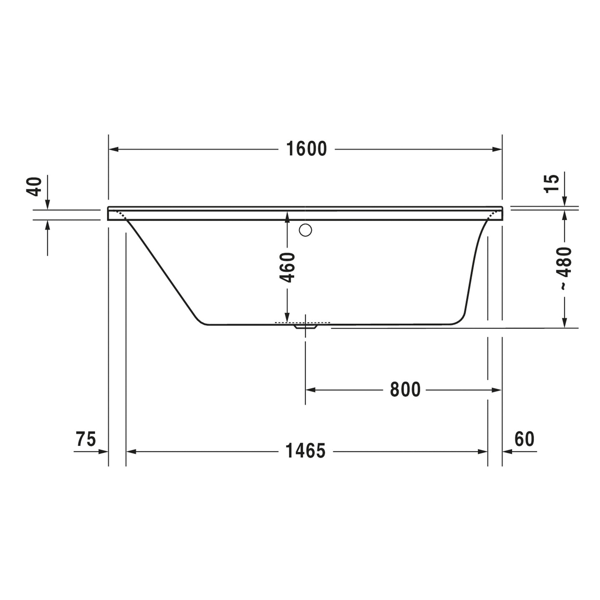 Baignoire rectangulaire Duravit P3