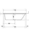 Baignoire rectangulaire encastrable Duravit P3