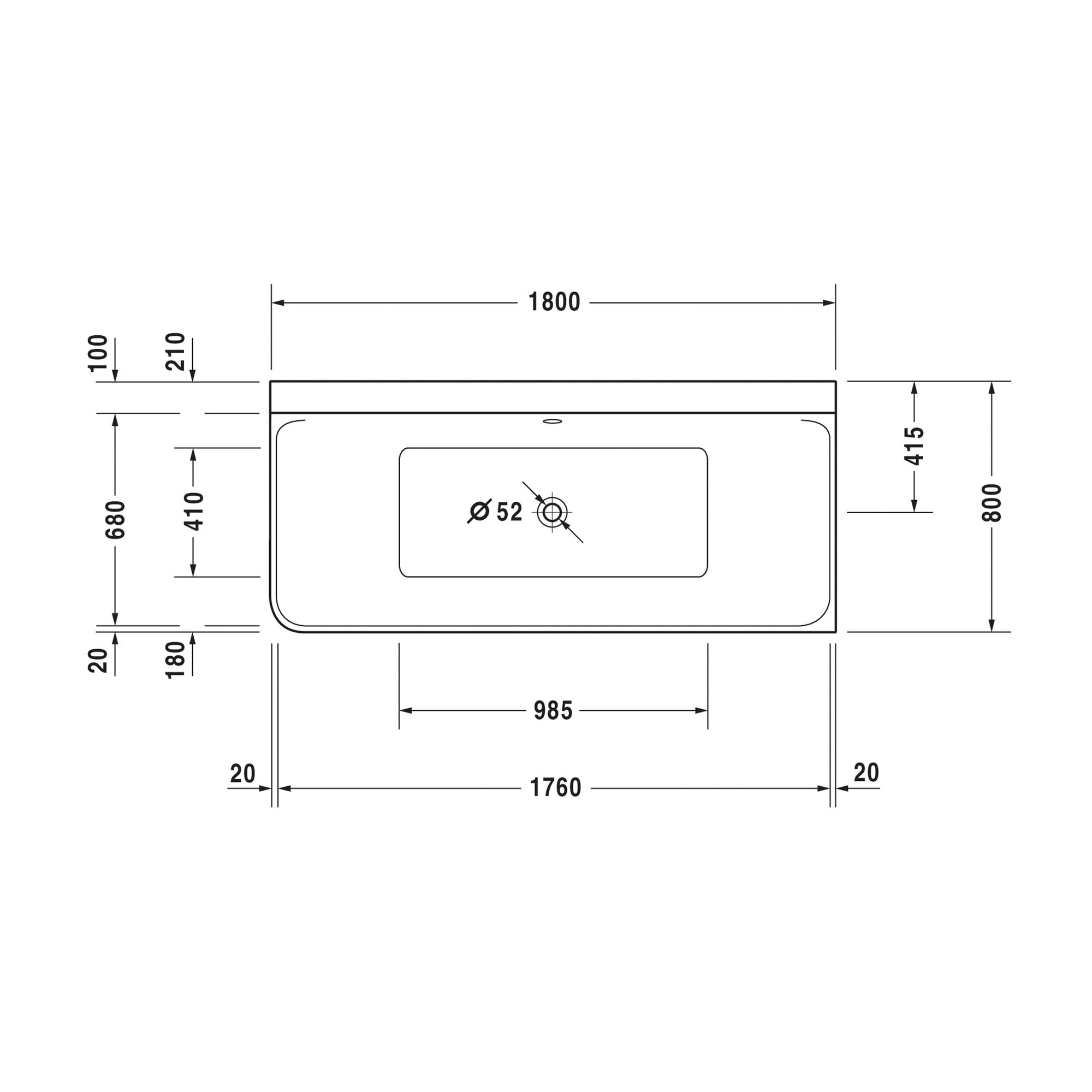 Duravit baignoire d'angle semi-îlot P3