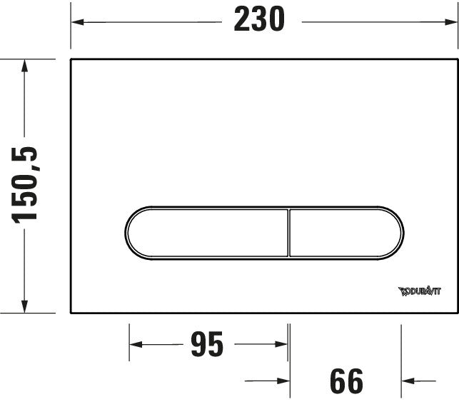 Duravit DuraSystem plaque de déclenchement Beta 100, pour WC