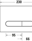 Duravit DuraSystem plaque de déclenchement Beta 100, pour WC