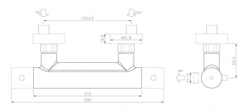 Robinet de douche avec thermostat 4021