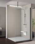 Paroi de douche à l'italienne 10 mm Super White Glass EX103