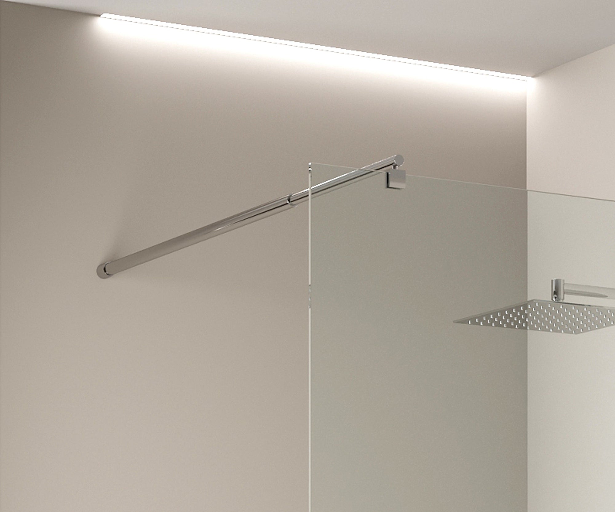 Paroi de douche à l'italienne 10 mm Super White Glass EX103