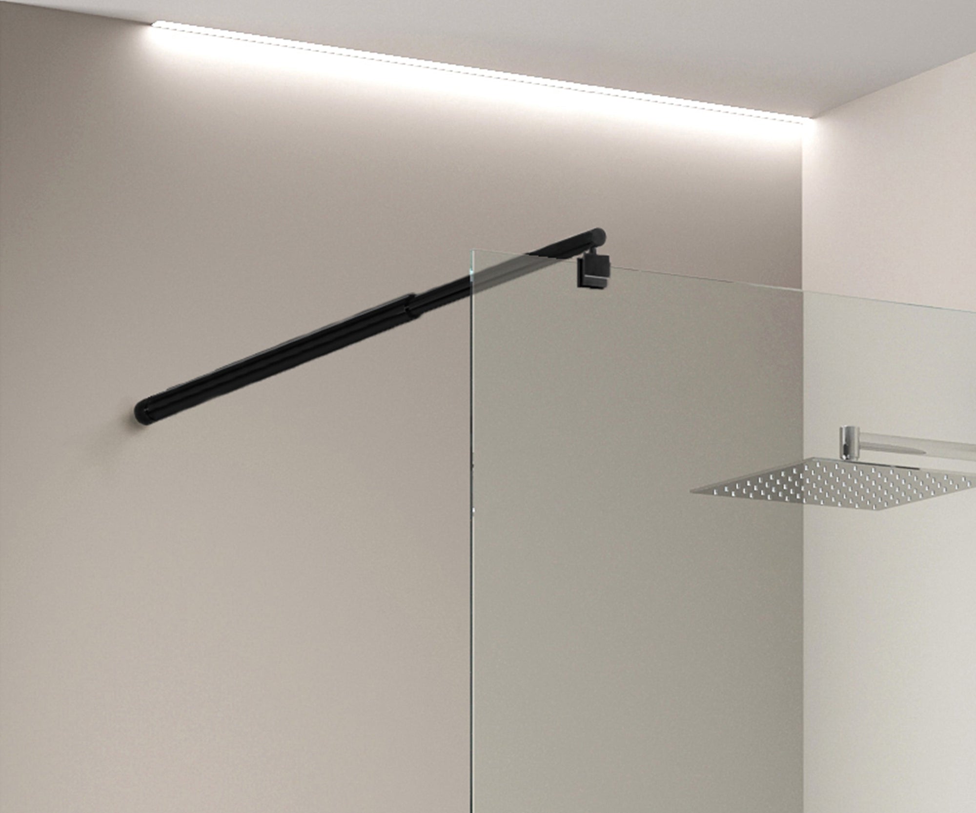 Paroi de douche à l'italienne 10 mm Super White Glass EX103